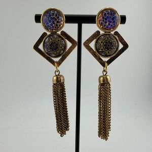 Nissa Jewelry Statement Tassel Earrings